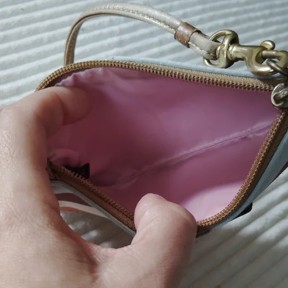 Coach Colorful Striped Wristlet - Picture 3 of 6